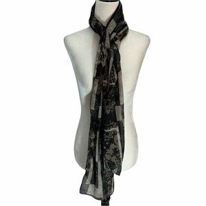 Lightweight🌺 Taupe Scarf Rectangular Geometric Pattern